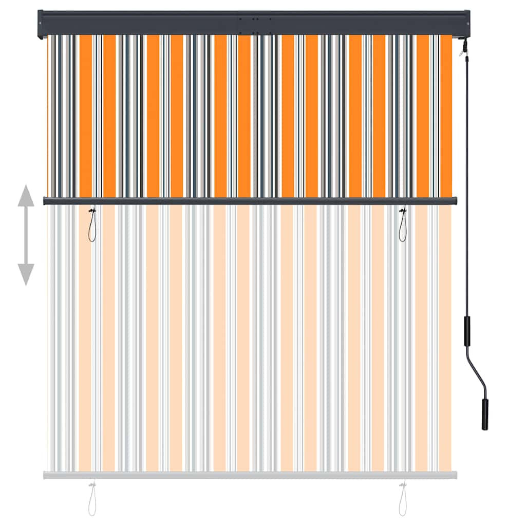 Utendørs rullegardin 140x250 cm gul og blå vidaXL