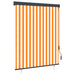 Utendørs rullegardin 140x250 cm hvit og oransje