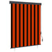 Utendørs rullegardin 140x250 cm oransje og brun