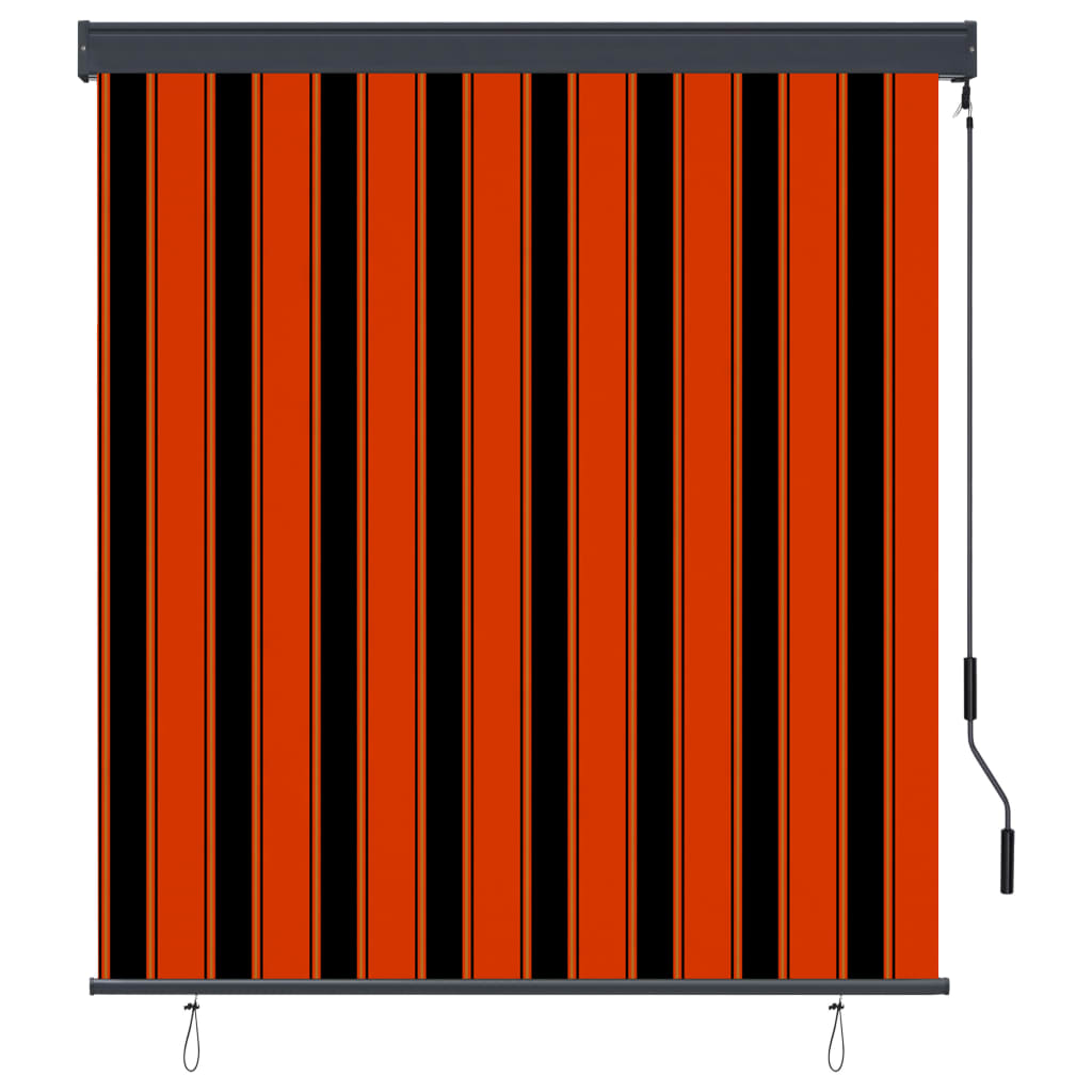 Utendørs rullegardin 140x250 cm oransje og brun