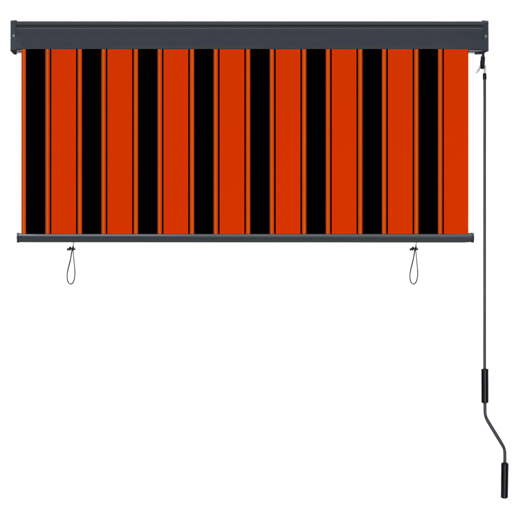 Utendørs rullegardin 140x250 cm oransje og brun