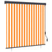 Utendørs rullegardin 160x250 cm hvit og oransje vidaXL