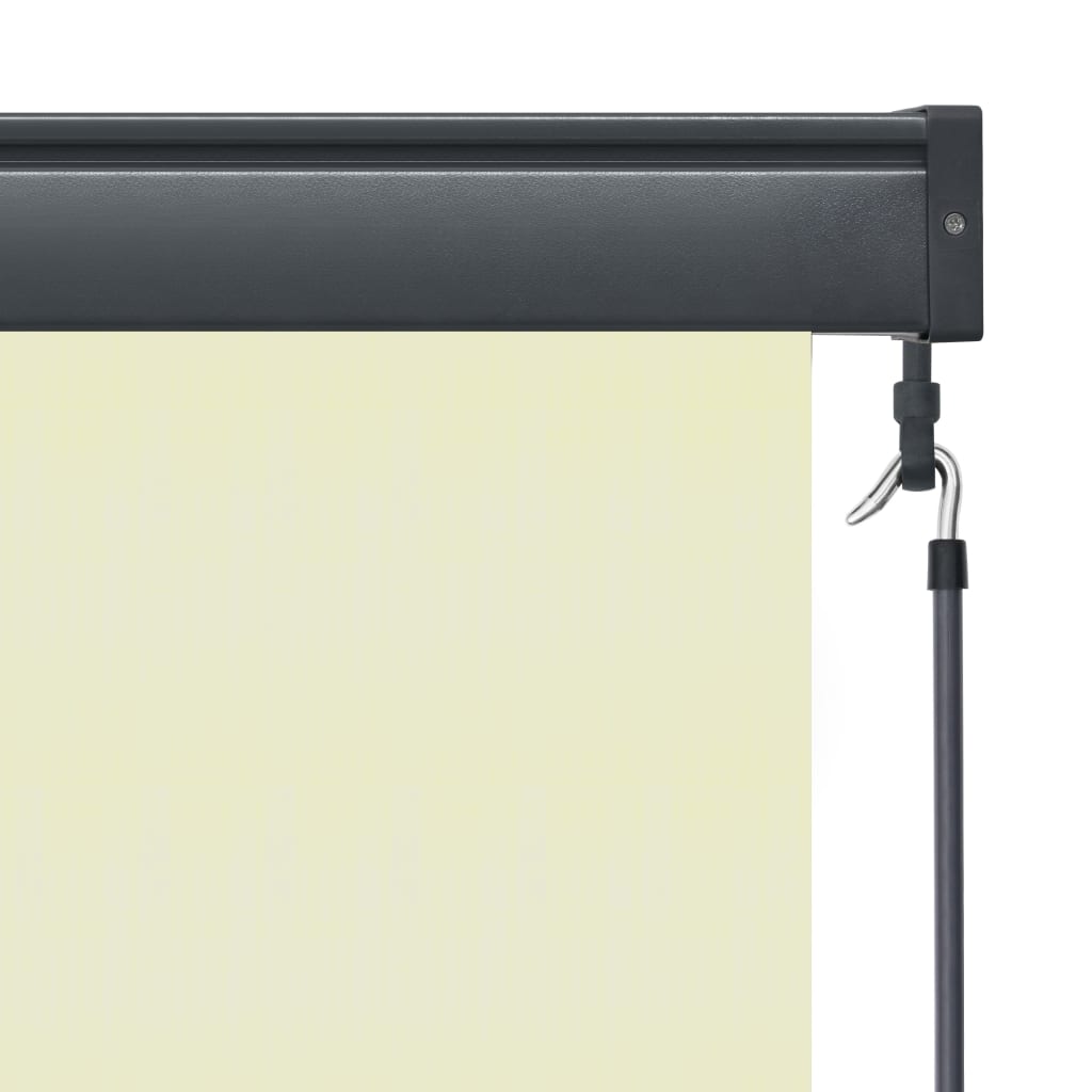 Utendørs rullegardin 160x250 cm kremhvit