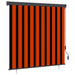 Utendørs rullegardin 160x250 cm oransje og brun