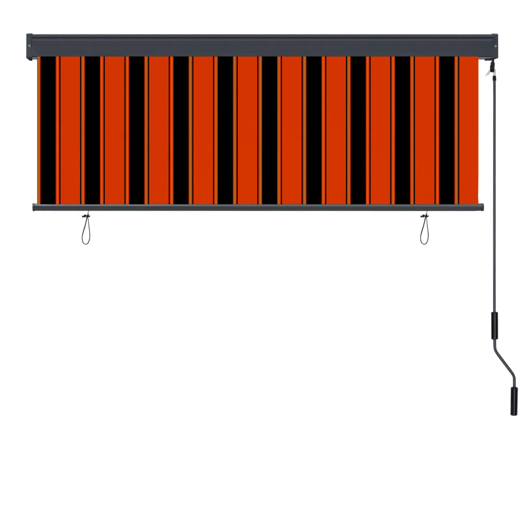 Utendørs rullegardin 160x250 cm oransje og brun