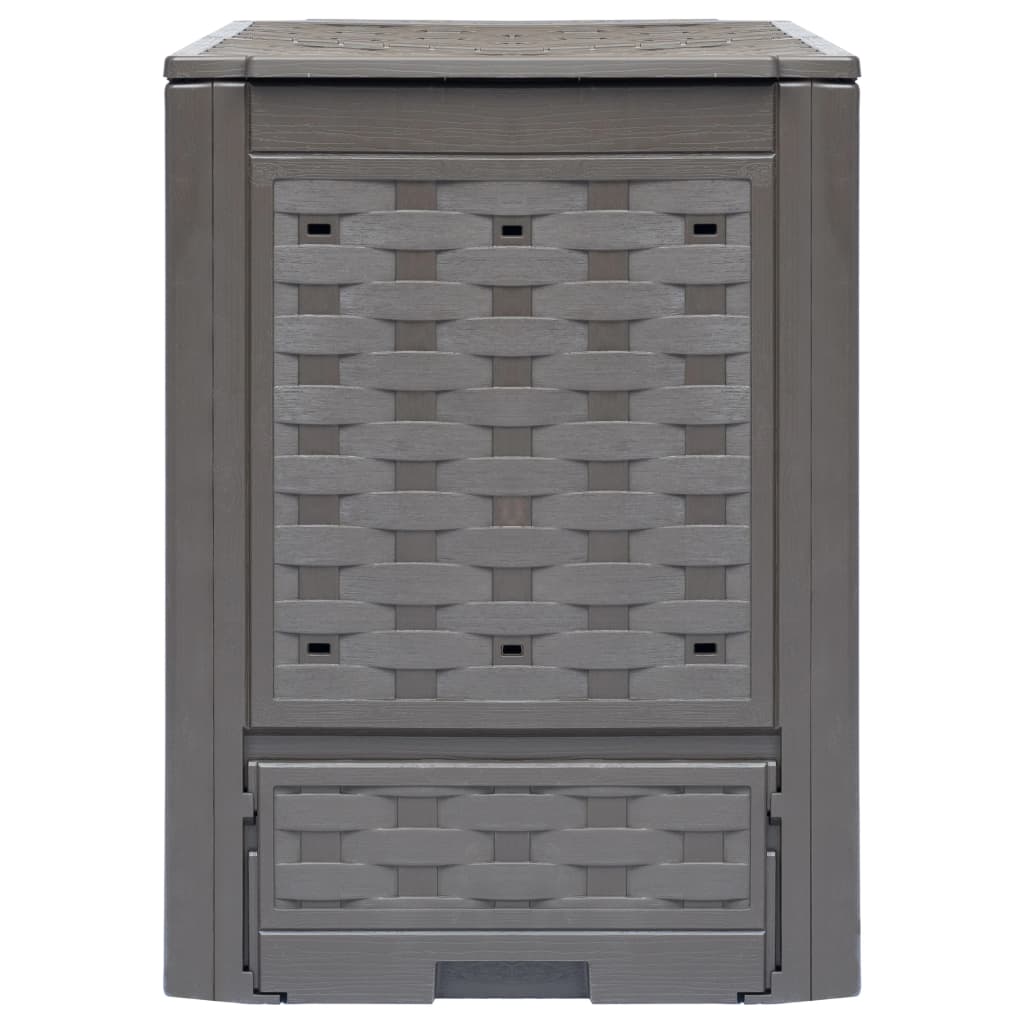 Kompostkasser 2 stk brun 60x60x83 cm 600 L plast rotting