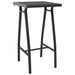 Barbord til hage svart 60x60x110 cm herdet glass