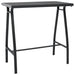 Barbord til hage svart 110x60x110 cm herdet glass