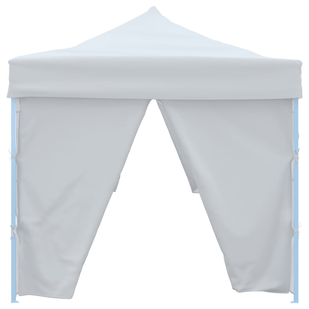 Sammenleggbart festtelt popup med 8 sidevegger 3x9 m hvit