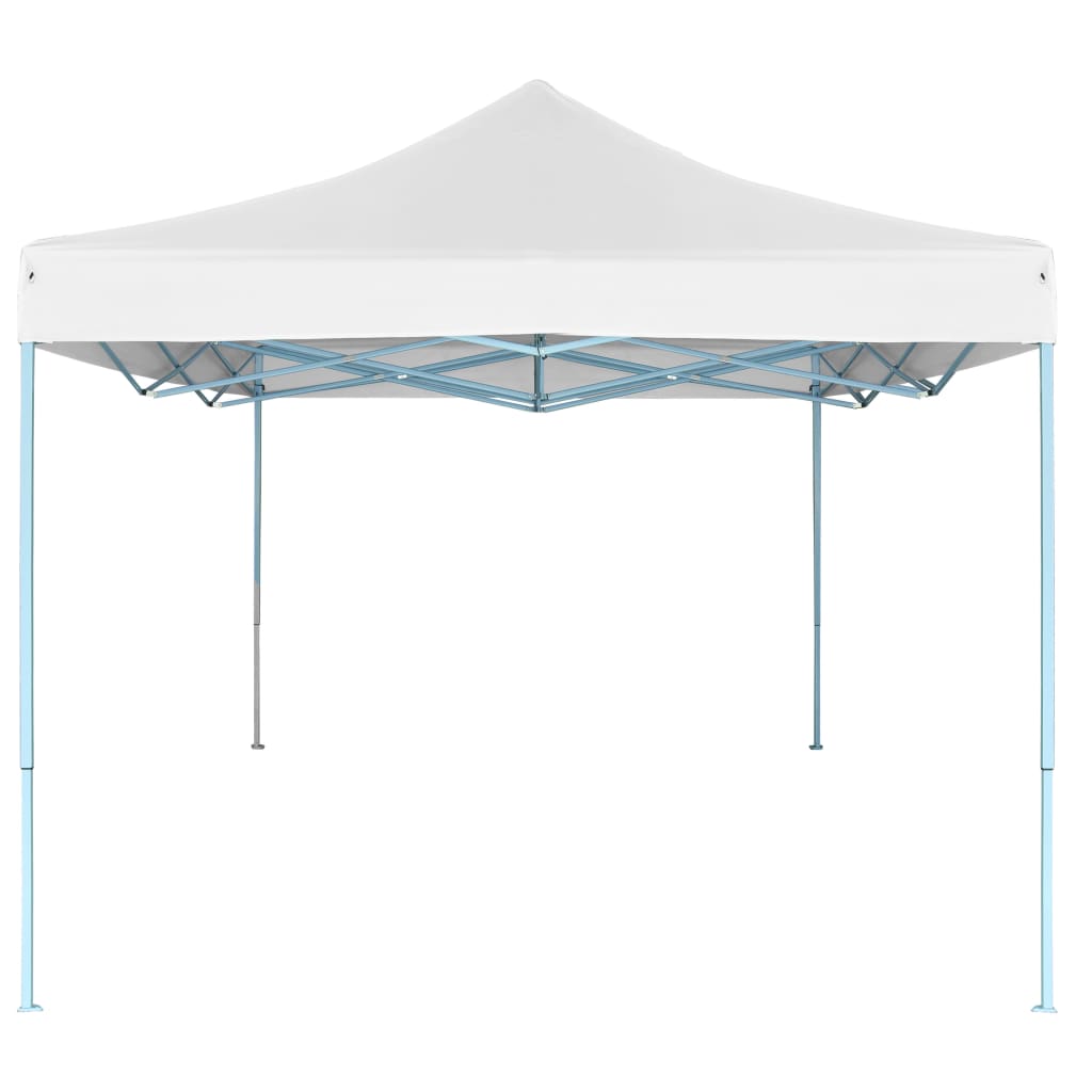 Profesjonelt sammenleggbart festtelt 280x410x315 cm stål hvit