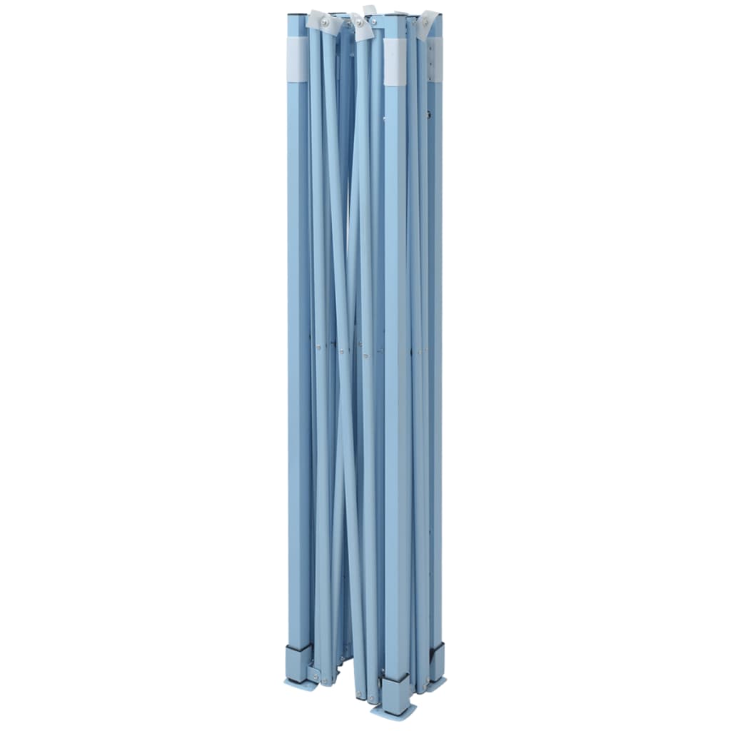 Sammenleggbart festtelt 3 sidevegger 280x410x315 cm stål hvit