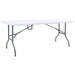 Sammenleggbart hagebord hvit 180x72x72 cm HDPE