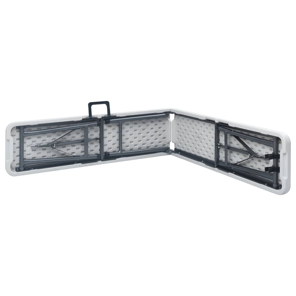 Sammenleggbare hagebenker 2 stk 180 cm HDPE hvit