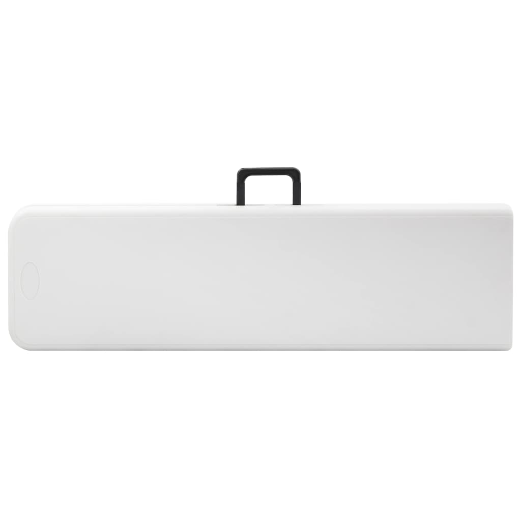 Sammenleggbare hagebenker 2 stk 180 cm HDPE hvit