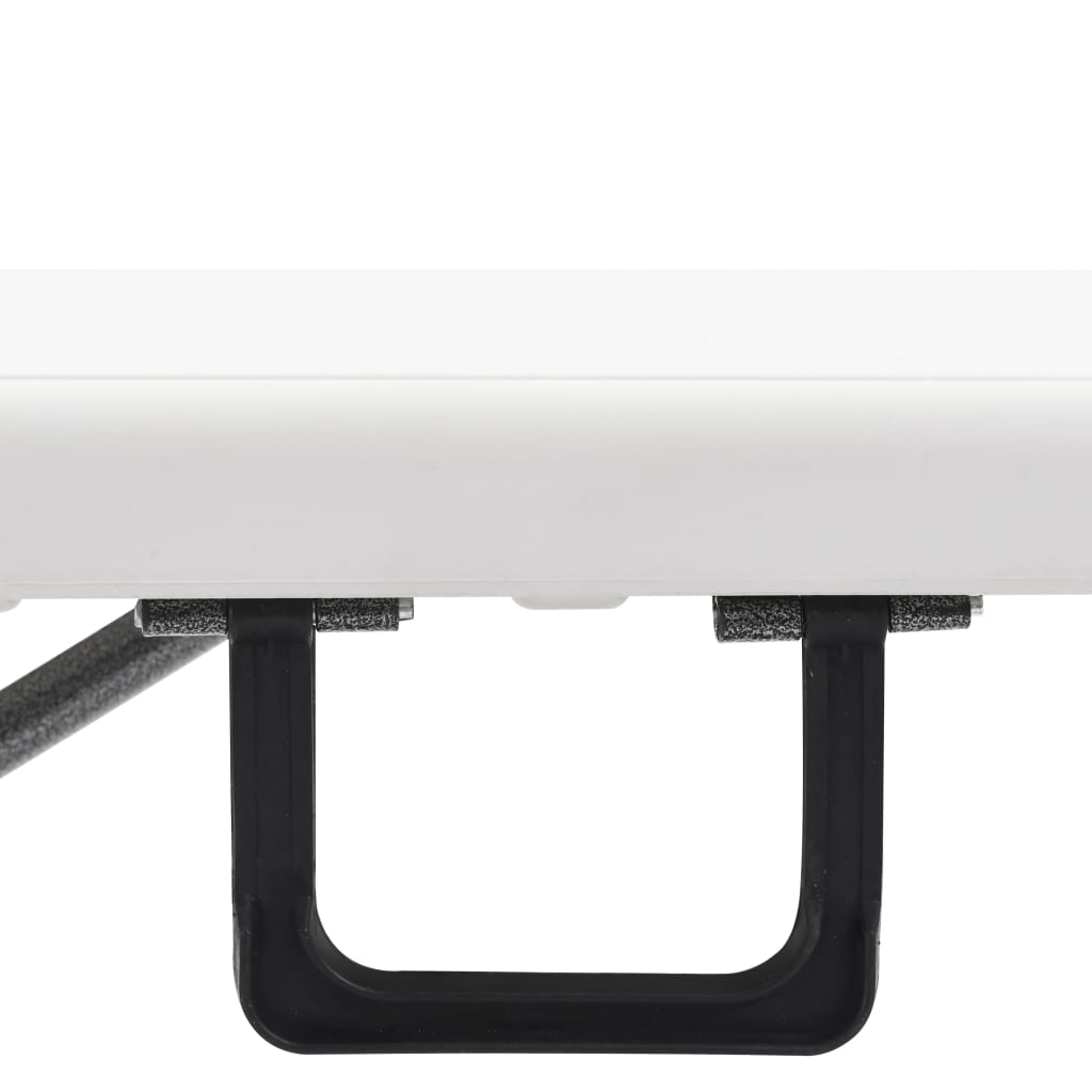 Sammenleggbare hagebenker 2 stk 180 cm HDPE hvit