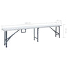 Sammenleggbare hagebenker 2 stk 180 cm HDPE hvit