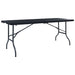 Sammenleggbart hagebord svart 180x75x72 cm HDPE imitert rotting