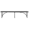 Sammenleggbare hagebenker 2 stk 180 cm HDPE svart