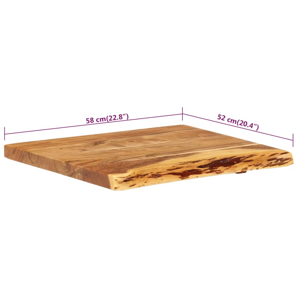Topplate til baderomsmøbler heltre akasie 58x52x3,8 cm