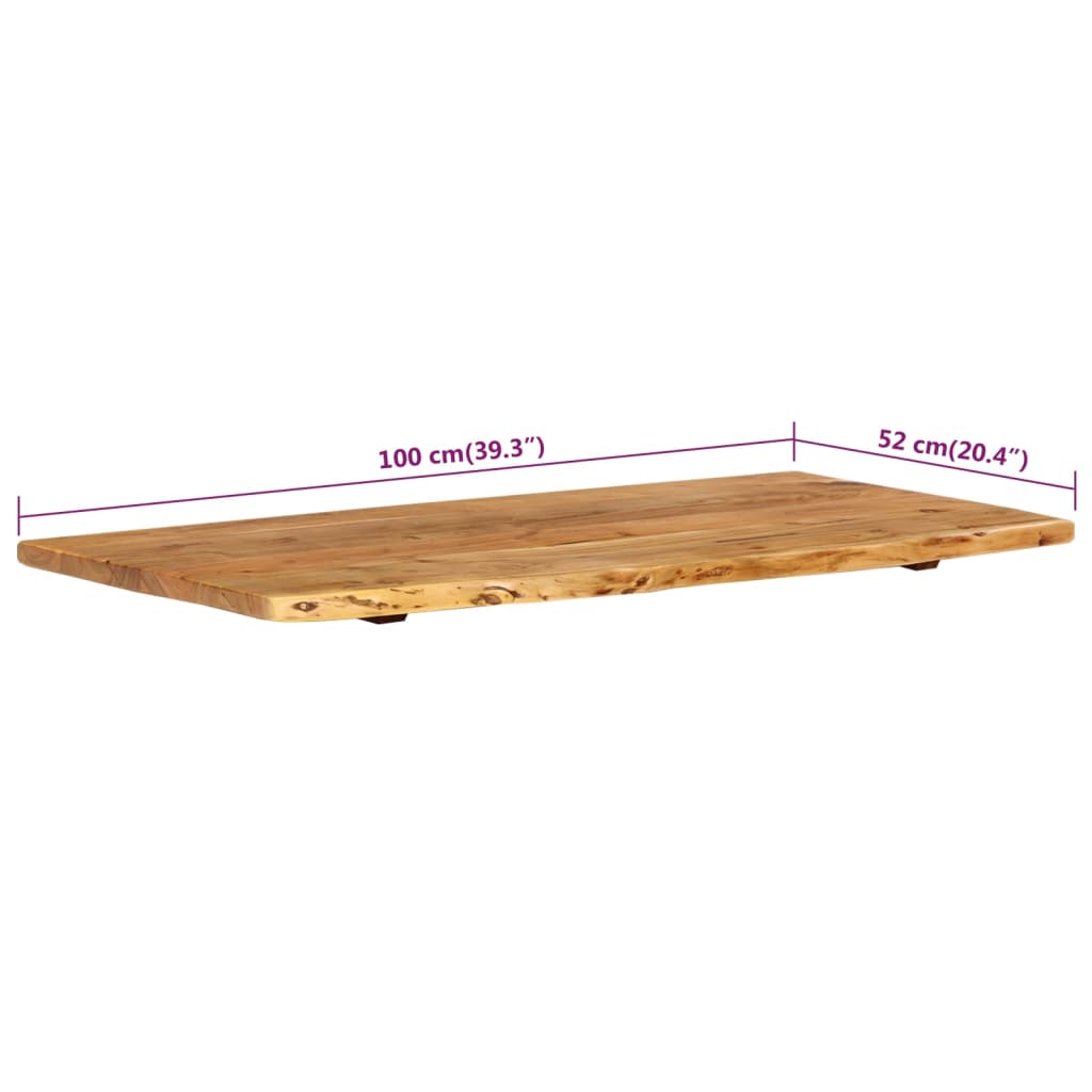 Topplate til baderomsmøbler heltre akasie 100x52x2,5 cm