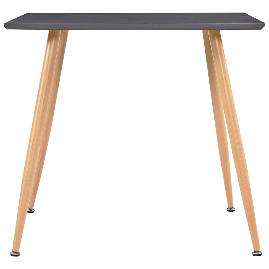 Spisebord grå og eik 80,5x80,5x73 cm MDF