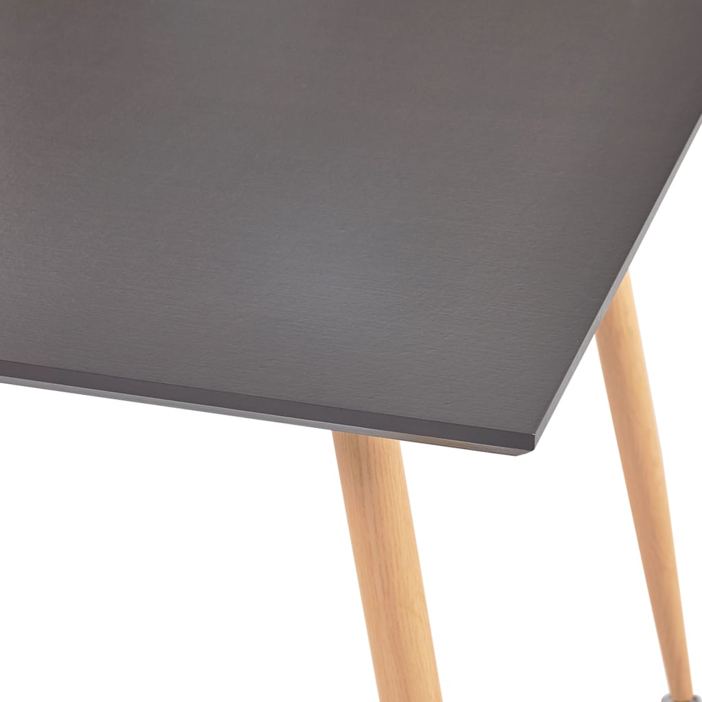 Spisebord grå og eik 80,5x80,5x73 cm MDF