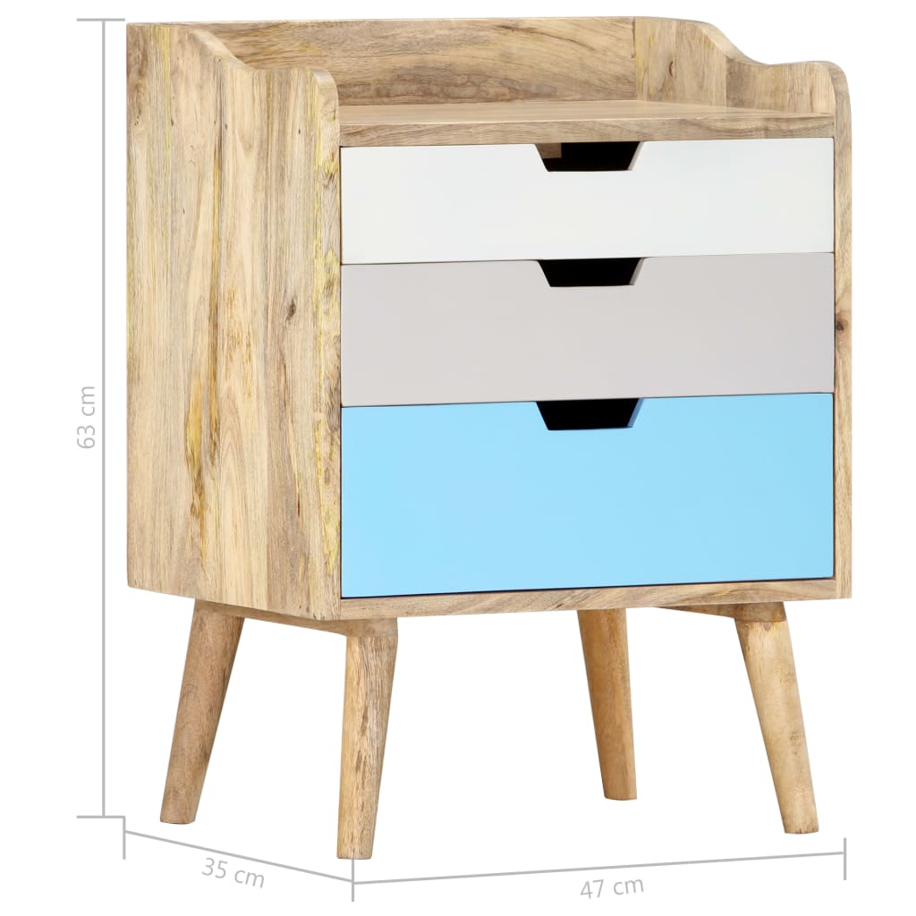 Nattbord 47x35x63 cm heltre mango