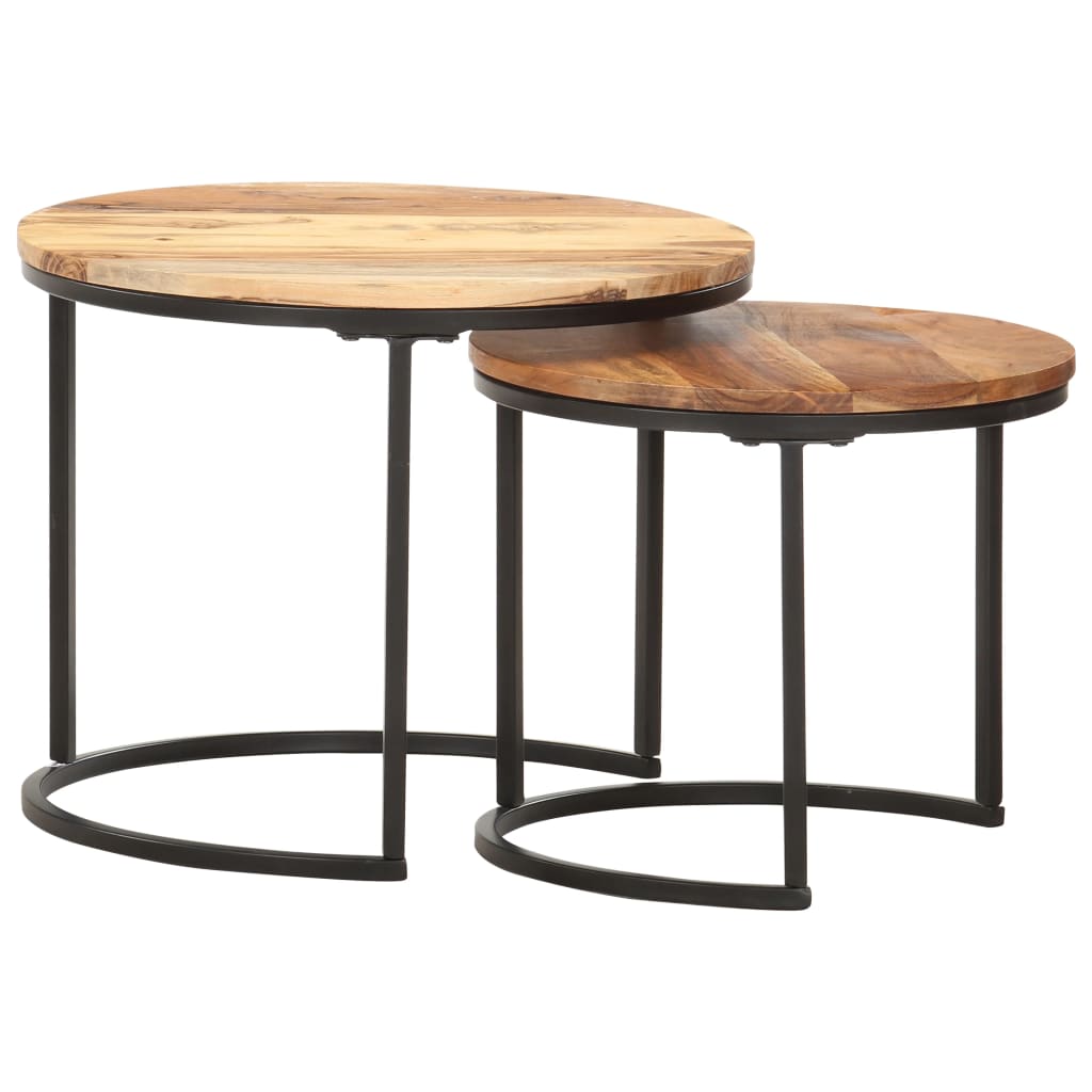 Stablebord 2 stk heltre akasie vidaXL
