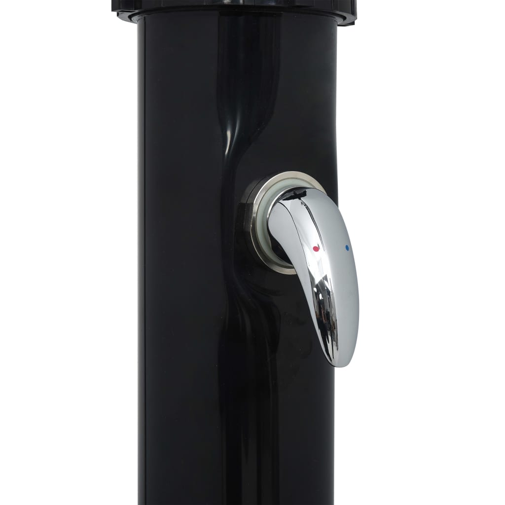 Soloppvarmet dusj svart 220 cm 20 L