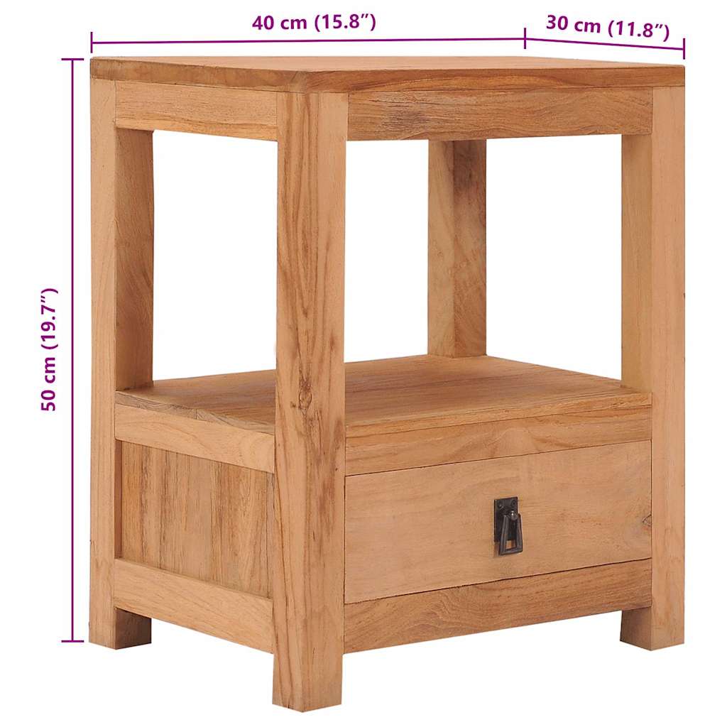 Nattbord 40x30x50 cm heltre teak