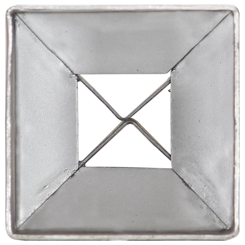Jordspyd 12 stk sølv 7x7x75 cm galvanisert stål
