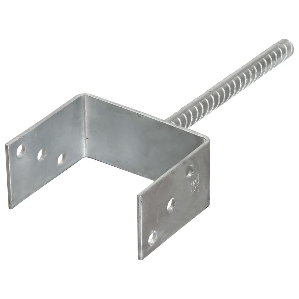 Gjerdespyd 6 stk sølv 12x6x30 cm galvanisert stål vidaXL
