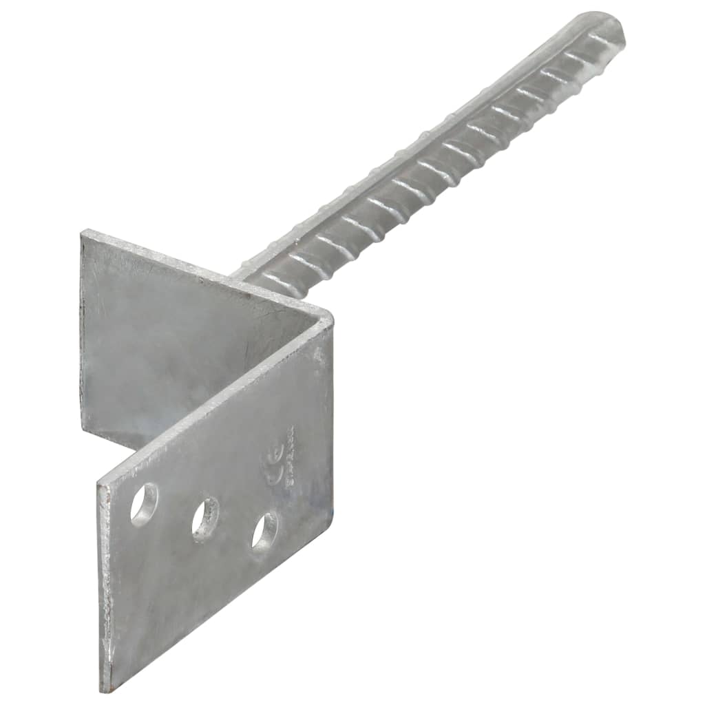 Gjerdespyd 6 stk sølv 8x6x30 cm galvanisert stål vidaXL