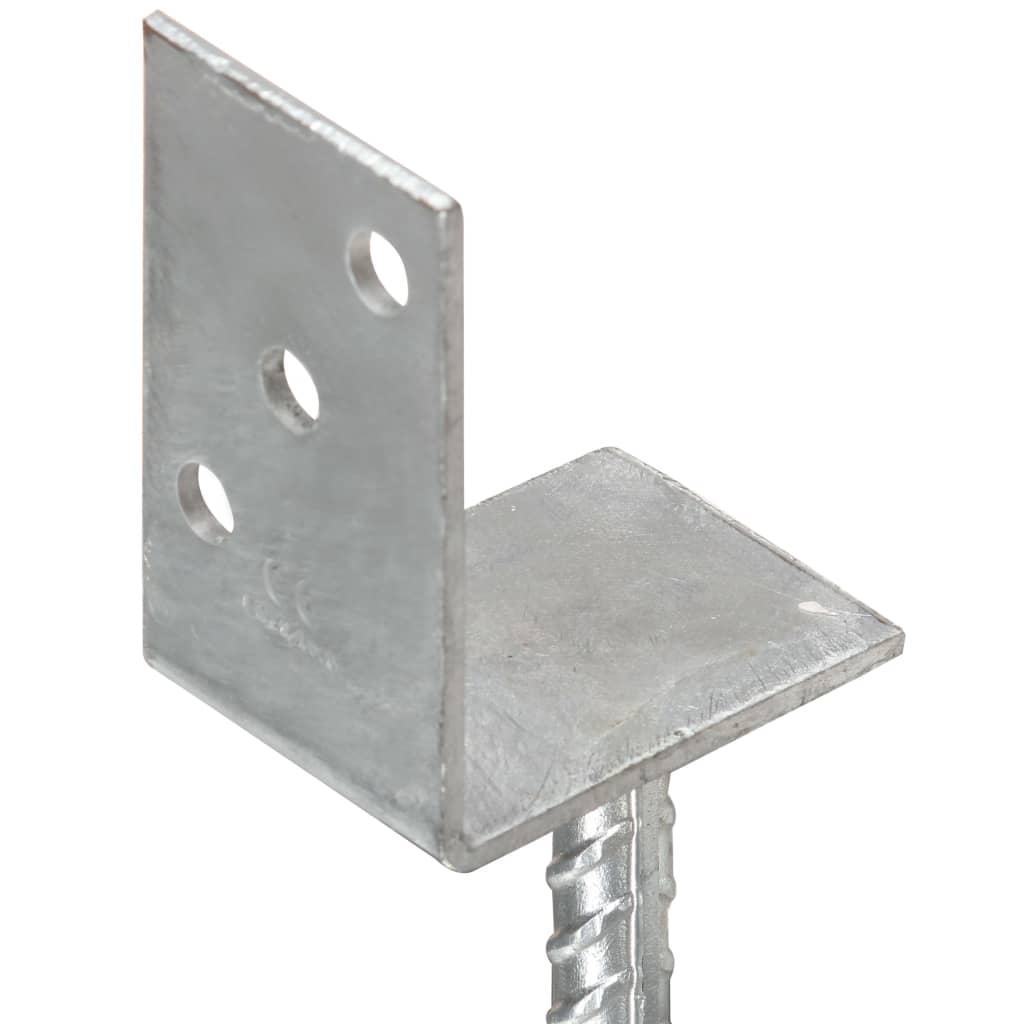 Gjerdespyd 6 stk sølv 8x6x30 cm galvanisert stål vidaXL