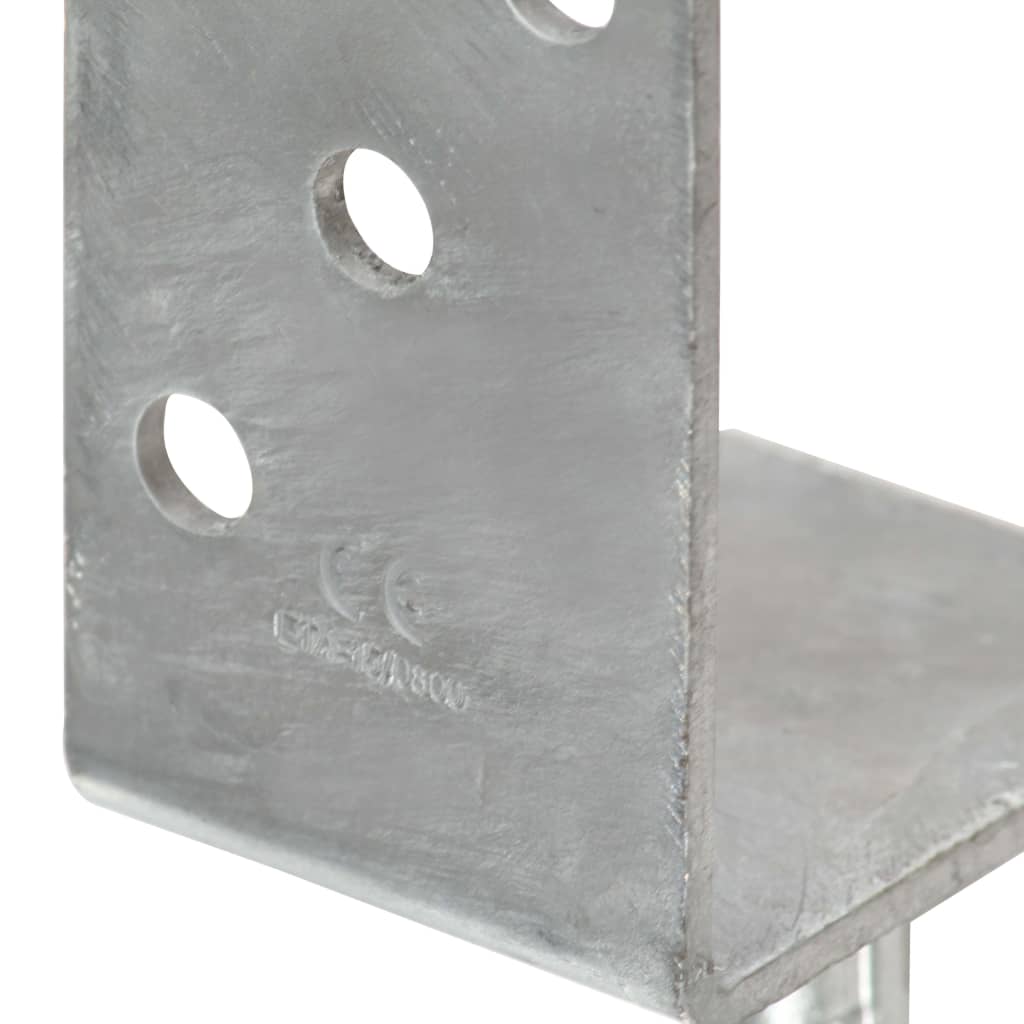 Gjerdespyd 6 stk sølv 8x6x30 cm galvanisert stål vidaXL