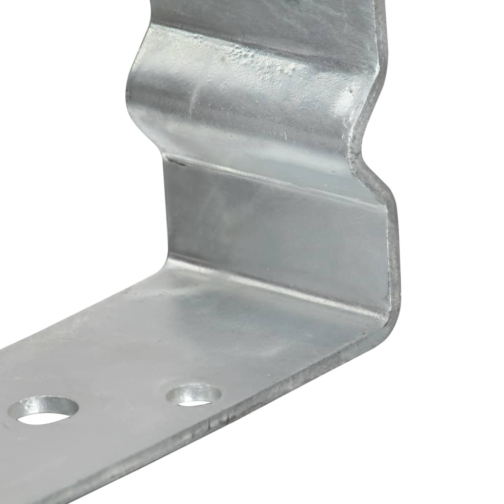 Jordspyd for gjerde 12 stk sølv 9x6x15 cm galvanisert stål vidaXL