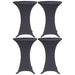 Elastisk bordduk 4 stk 60 cm antrasitt