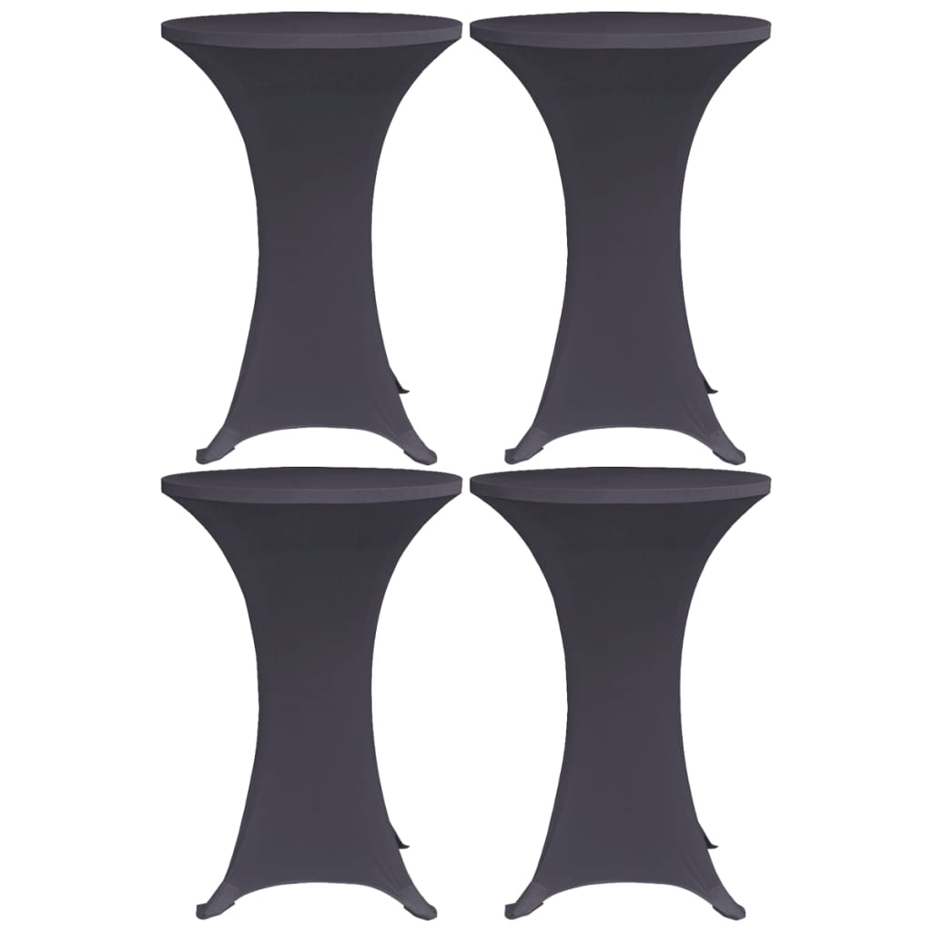 Elastisk bordduk 4 stk 60 cm antrasitt