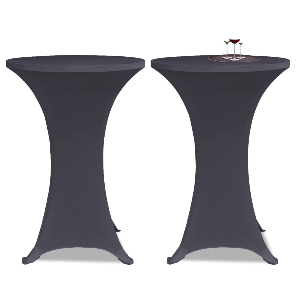 Elastisk bordduk 4 stk 60 cm antrasitt