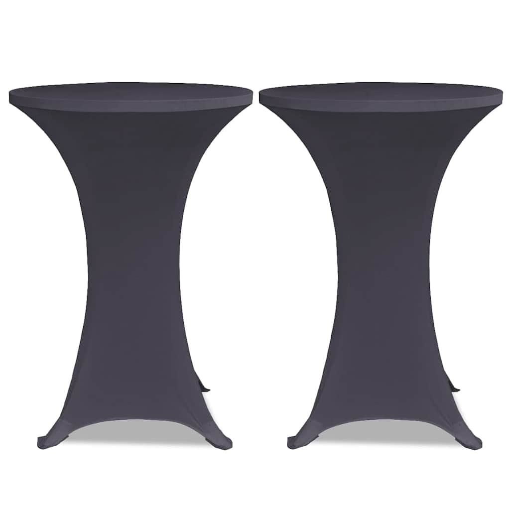 Elastisk bordduk 4 stk 80 cm antrasitt