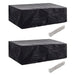 Hagemøbeltrekk 2 stk 8 personer polyrotting 10 maljer 300x140cm vidaXL