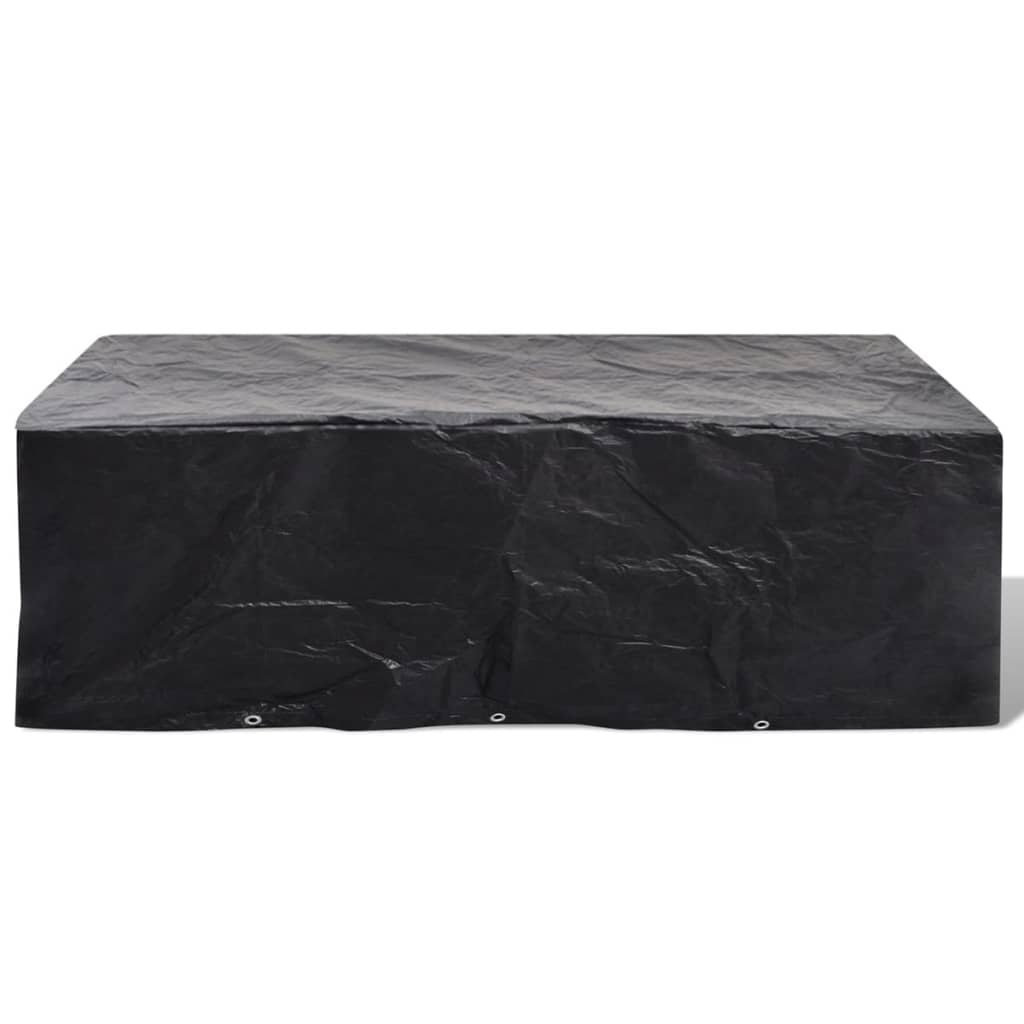 Hagemøbeltrekk 2 stk 8 personer polyrotting 10 maljer 300x140cm vidaXL