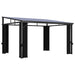 Paviljong med gardin 405x294x244 cm antrasitt