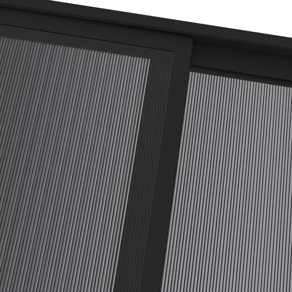 Paviljong med tak antrasitt 4x3x2,5 m aluminium og stål