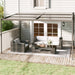 Paviljong med tak antrasitt 4x3x2,5 m aluminium og stål