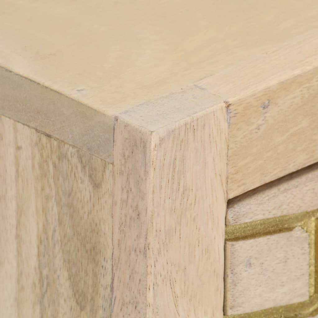 Konsollbord gull 90x30x75 cm heltre mango