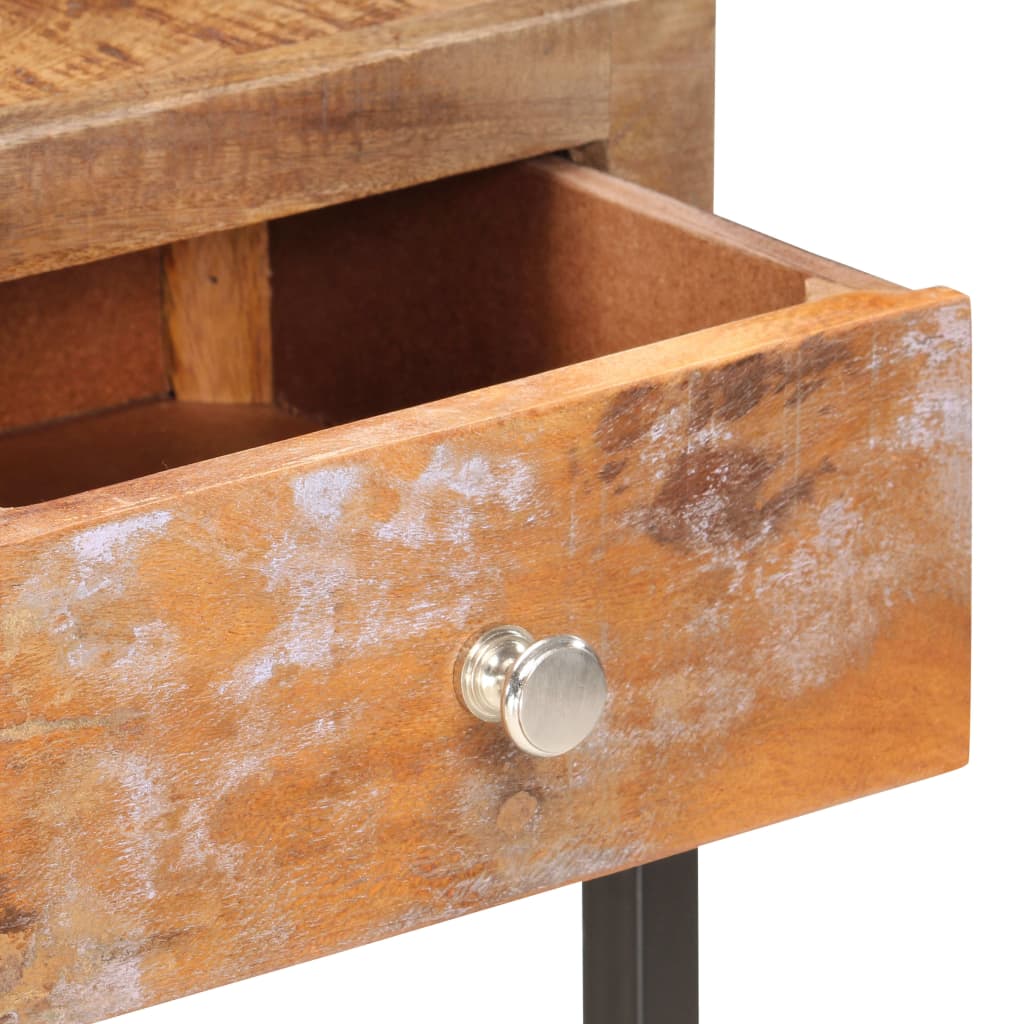 Konsollbord gyllen 90x30x75 cm gjenvunnet heltre