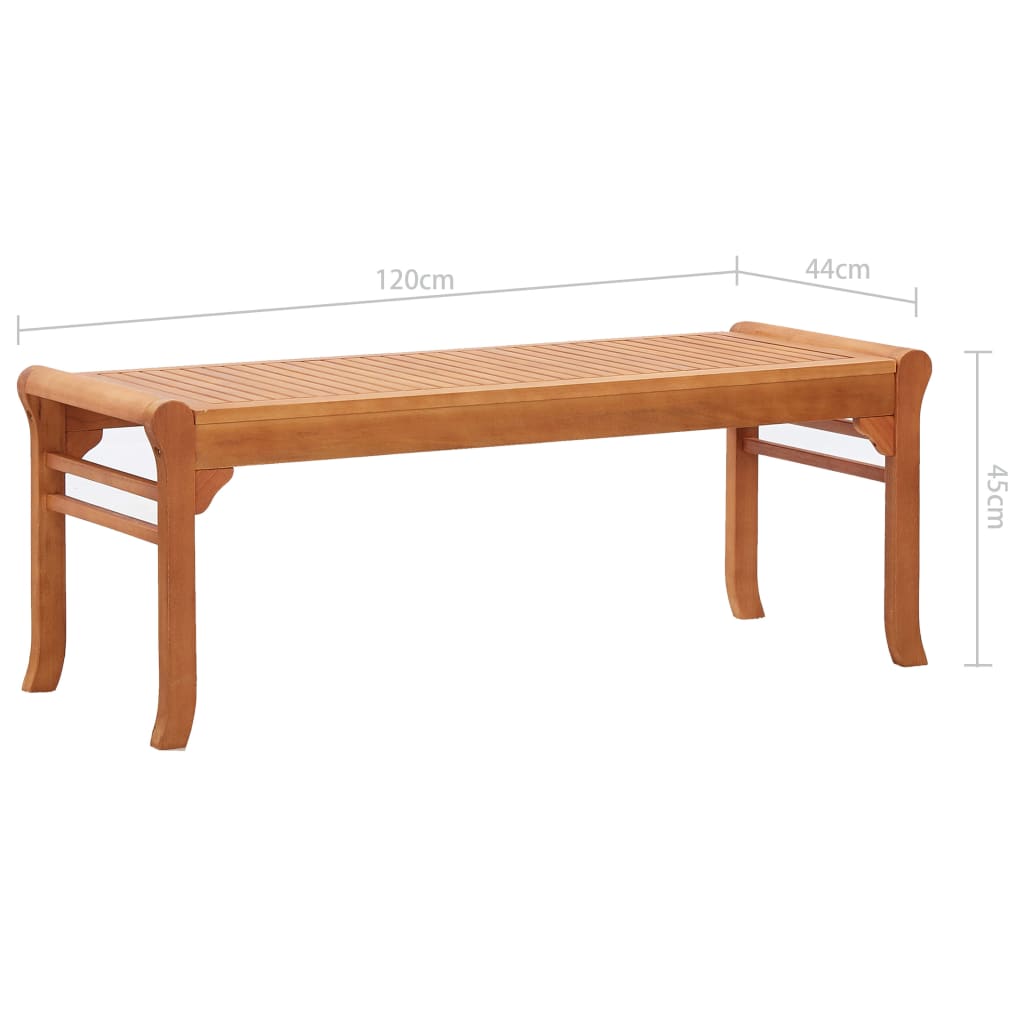 Hagebenk 2-seters 120 cm heltre eukalyptus