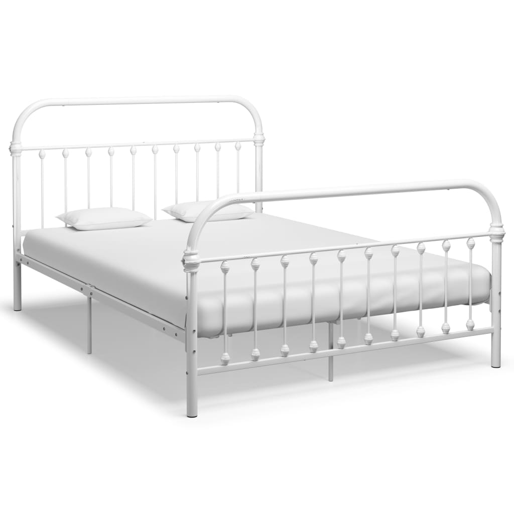 Sengeramme hvit metall 160x200 cm