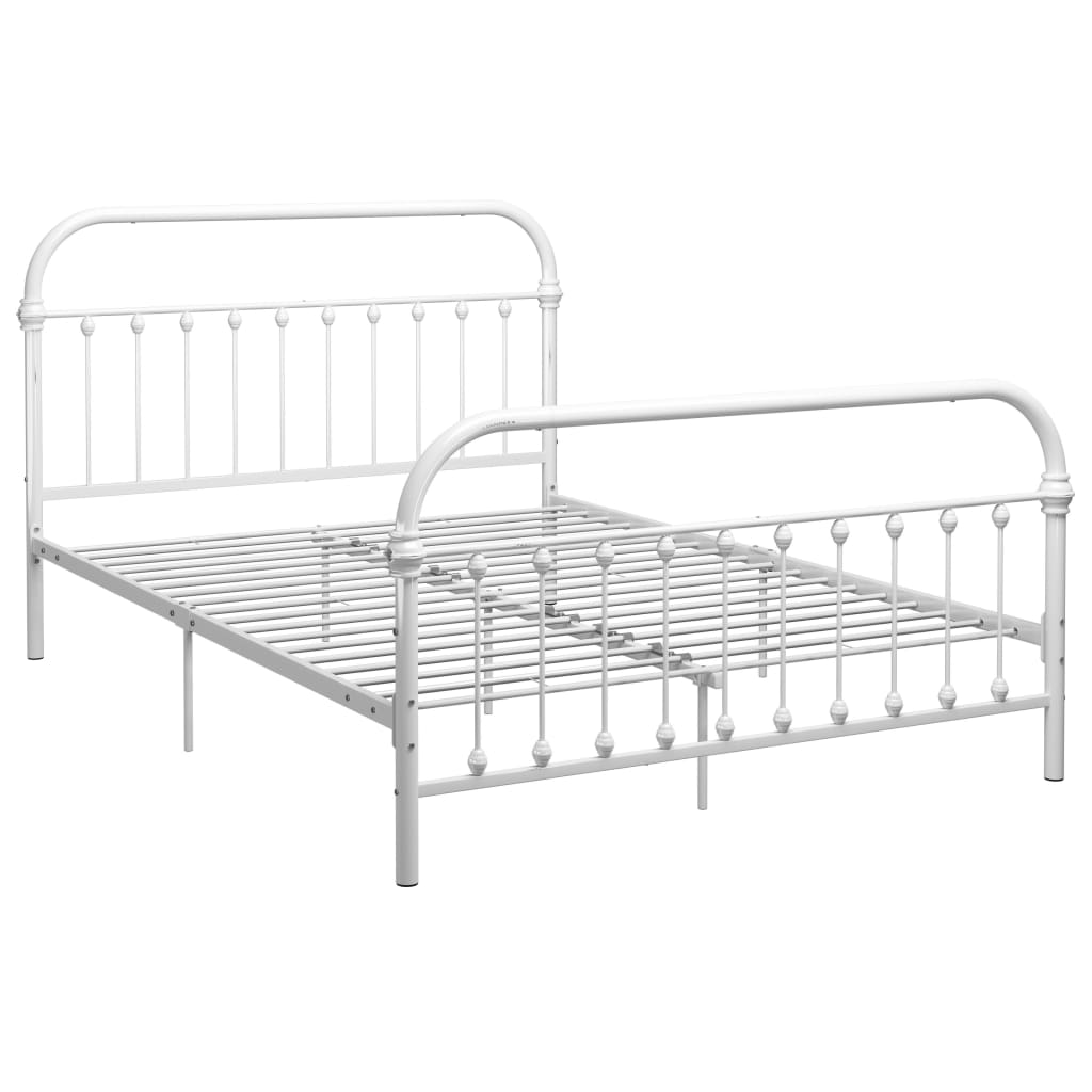 Sengeramme hvit metall 160x200 cm